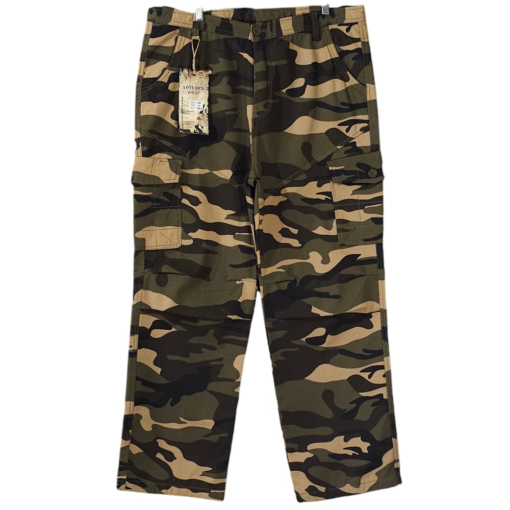 AOWOFS Fleece Lined Camouflage Cargo Pants Men's 40x30